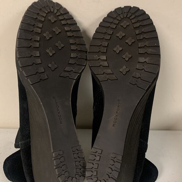 Rockport Women's Size 10 M Hollis Vcut Bootie Ankle Boots, Black Suede - Picture 8 of 8